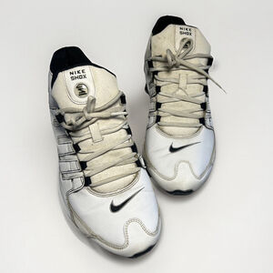 Nike White and Black Men's Athletic Shoes - Shox